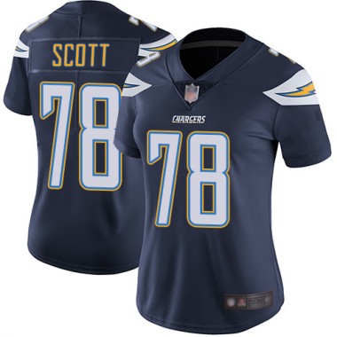 Los Angeles Chargers NFL Football Trent Scott Navy Blue Jersey Women Limited #78 Home Vapor Untouchable->los angeles chargers->NFL Jersey
